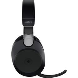 Jabra Evolve 2 85 Headset uzavřená (Over Ear) Bluetooth®, kabelová stereo černá Redukce šumu mikrofonu regulace hlasitosti, Indikátor nabití, Vypnutí zvuku
