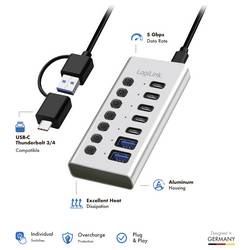 LogiLink UA0447 USB Hub 5 + 2 porty USB-A, USB-C® USB 3.2 Gen1 5 GBit/s hliník UA0447