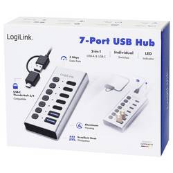 LogiLink UA0447 USB Hub 5 + 2 porty USB-A, USB-C® USB 3.2 Gen1 5 GBit/s hliník UA0447