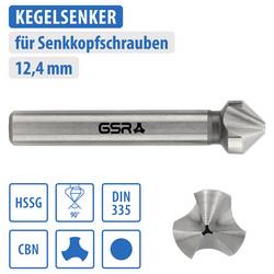 GSR B04042124 záhlubník 12.4 mm HSS broušený válcová stopka 1 ks