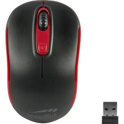 SpeedLink CEPTICA optická myš, přenos bezdrátový, 3 tlačítko, 1600 dpi, černá, červená