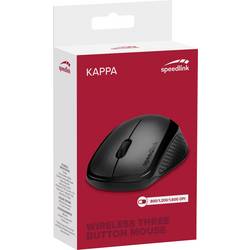 SpeedLink KAPPA optická myš, přenos bezdrátový, 3 tlačítko, 1600 dpi, černá