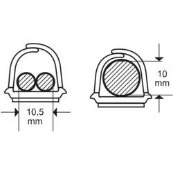 cablefix 160697 kabelová lišta (d x š x v) 10 x 10 x 1000 mm 1 sada hnědá