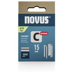 Novus Tools 042-0801 sponky s úzkým hřbetem Typ 4 1000 ks Rozměry (d x š) 15 mm x 6.1 mm