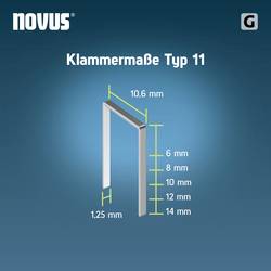 Novus Tools 042-0765 svorky z plochého drátu Typ 11 5000 ks Rozměry (d x š) 6 mm x 10.6 mm