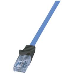 LogiLink CPP010 RJ45 síťové kabely, propojovací kabely CAT 6A U/UTP 10 m modrá samozhášecí, bez halogenů, S průchodkou chránící proti zlomení, s ochranou,