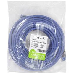 LogiLink CPP010 RJ45 síťové kabely, propojovací kabely CAT 6A U/UTP 10 m modrá samozhášecí, bez halogenů, S průchodkou chránící proti zlomení, s ochranou,