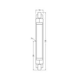 OSRAM HOMELIGHTING 4058075840485 LED Energetická třída (EEK2021) F (A - G) R7s 8 W = 60 W teplá bílá (Ø x v) 16 mm x 16 mm 1 ks