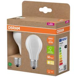 OSRAM HOMELIGHTING 4099854253522 LED Energetická třída (EEK2021) A (A - G) E27 klasická žárovka 3.8 W = 60 W teplá bílá (Ø x v) 60 mm x 60 mm vlákno 2 ks
