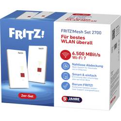 FRITZ! WiFi 7 Repeater FRITZ!Mesh Set 2700 2er-Set, 20003142, Wi-Fi, LAN, 6.5 GBit/s, Wi-Fi 7, meshový, Podpora aplikace