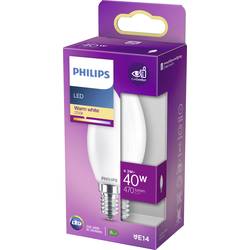 Philips LED 76339800 LED Energetická třída (EEK2021) F (A - G) E14 svíčkový tvar 4.3 W = 40 W teplá bílá (Ø x v) 3.5 cm x 9.7 cm 1 ks