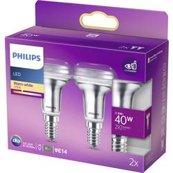 Philips LED 77425700 LED Energetická třída (EEK2021) F (A - G) E14 žárovka 2.8 W = 40 W teplá bílá (Ø x d) 5 cm x 8.4 cm 2 ks