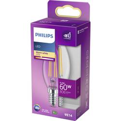 Philips LED 76219300 LED Energetická třída (EEK2021) E (A - G) E14 svíčkový tvar 6.5 W = 60 W teplá bílá (Ø x d) 3.5 cm x 9.7 cm 1 ks