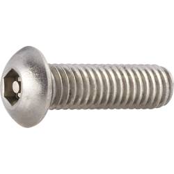 TOOLCRAFT 886968 šrouby s plochou hlavou M5 20 mm vnitřní šestihran s kolíkem nerezová ocel A2 10 ks