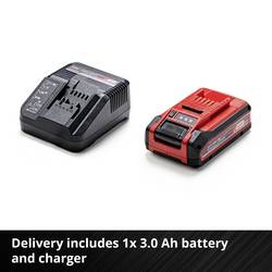 Einhell Power X-Change GE-CM 18/30 Li (1x3,0Ah) akumulátor Akumulátorová sekačka vč. nabíječky, + akumulátor 18 V šířka sekání 30 cm Určen pro 150 m²