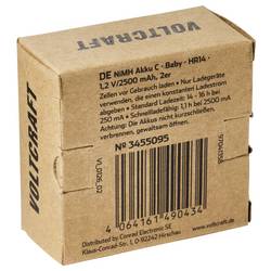 VOLTCRAFT akumulátor malé mono C Ni-MH 2500 mAh 1.2 V 2 ks