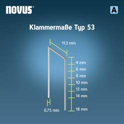 Novus Tools 042-0776 svorky z jemného drátu Typ 53 800 ks Rozměry (d x š) 6 mm x 11.3 mm
