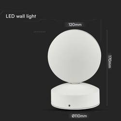 V-TAC VT-707-W-N 218217 venkovní nástěnné LED osvětlení Energetická třída (EEK2021): F (A - G) 6 W LED bílá