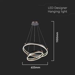 V-TAC VT-7578 23096 LED závěsný lustr LED Energetická třída (EEK2021): E (A - G) 50 W bílá