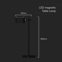 V-TAC VT-10115-B 23411 akumulátorová stolní lampa LED LED 3 W černá