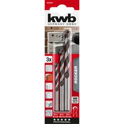 kwb 044568 chrom-molybdenová ocel sada vrtáku do betonu 3dílná 5 mm, 6 mm, 8 mm válcová stopka 1 ks