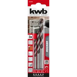 kwb 044568 chrom-molybdenová ocel sada vrtáku do betonu 3dílná 5 mm, 6 mm, 8 mm válcová stopka 1 ks