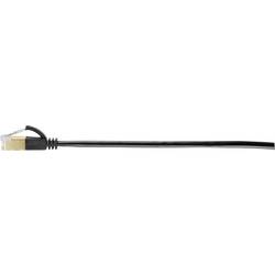 Renkforce RF-4538186 RJ45 síťové kabely, propojovací kabely CAT 8.1 F/FTP 0.50 m černá extrémně tenký , pozlacené kontakty 1 ks