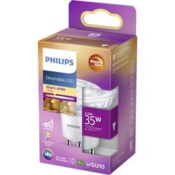 Philips LED 77411000 LED Energetická třída (EEK2021) F (A - G) GU10 žárovka 2.6 W = 35 W teplá bílá (Ø x d) 5 cm x 5.4 cm stmívatelná 1 ks