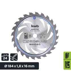 kwb 586154 tvrdokovový pilový kotouč 184 x 16 x 1.2 Počet zubů (na palec): 24 1 ks