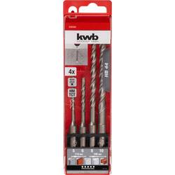 kwb 240400 40CR-ocel příklepový vrták 4dílná 5 mm, 6 mm, 8 mm, 10 mm Celková délka 110 mm SDS plus 1 sada