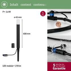 Paulmann 94536 Osvětlovací systém Plug&Shine Sloupkové LED svítidlo LED 3 W teplá bílá antracitová