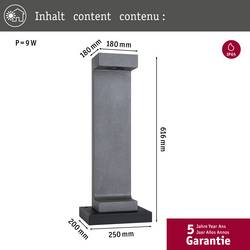 Paulmann 94502 sloupkové LED světlo LED 9 W černý pískovec