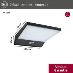 Paulmann 94332 venkovní nástěnné osvětlení LED pevně vestavěné LED 10.3 W tmavě šedá