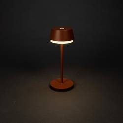 Konstsmide 7830-960 Lyon Akumulátorová stolní LED lampa 2.5 W teplá bílá, RGB terakota