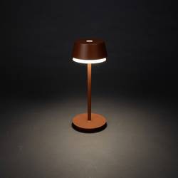 Konstsmide 7830-960 Lyon Akumulátorová stolní LED lampa 2.5 W teplá bílá, RGB terakota