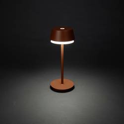 Konstsmide 7830-960 Lyon Akumulátorová stolní LED lampa 2.5 W teplá bílá, RGB terakota