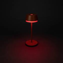 Konstsmide 7830-960 Lyon Akumulátorová stolní LED lampa 2.5 W teplá bílá, RGB terakota