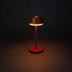 Konstsmide 7830-960 Lyon Akumulátorová stolní LED lampa 2.5 W teplá bílá, RGB terakota