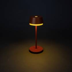 Konstsmide 7830-960 Lyon Akumulátorová stolní LED lampa 2.5 W teplá bílá, RGB terakota