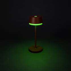 Konstsmide 7830-960 Lyon Akumulátorová stolní LED lampa 2.5 W teplá bílá, RGB terakota