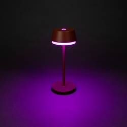 Konstsmide 7830-960 Lyon Akumulátorová stolní LED lampa 2.5 W teplá bílá, RGB terakota