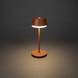 Konstsmide 7830-960 Lyon Akumulátorová stolní LED lampa 2.5 W teplá bílá, RGB terakota