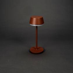 Konstsmide 7830-960 Lyon Akumulátorová stolní LED lampa 2.5 W teplá bílá, RGB terakota