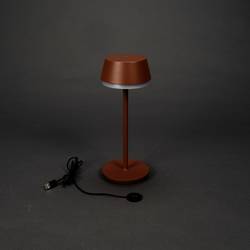 Konstsmide 7830-960 Lyon Akumulátorová stolní LED lampa 2.5 W teplá bílá, RGB terakota