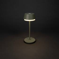 Konstsmide 7830-630 Lyon Akumulátorová stolní LED lampa 2.5 W teplá bílá, RGB zeleno-šedá