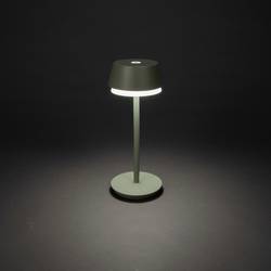 Konstsmide 7830-630 Lyon Akumulátorová stolní LED lampa 2.5 W teplá bílá, RGB zeleno-šedá