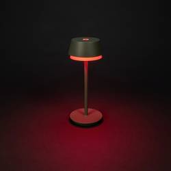 Konstsmide 7830-630 Lyon Akumulátorová stolní LED lampa 2.5 W teplá bílá, RGB zeleno-šedá