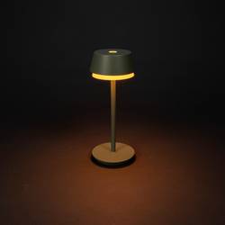 Konstsmide 7830-630 Lyon Akumulátorová stolní LED lampa 2.5 W teplá bílá, RGB zeleno-šedá