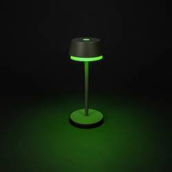 Konstsmide 7830-630 Lyon Akumulátorová stolní LED lampa 2.5 W teplá bílá, RGB zeleno-šedá