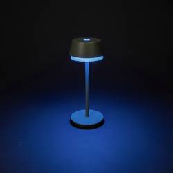 Konstsmide 7830-630 Lyon Akumulátorová stolní LED lampa 2.5 W teplá bílá, RGB zeleno-šedá